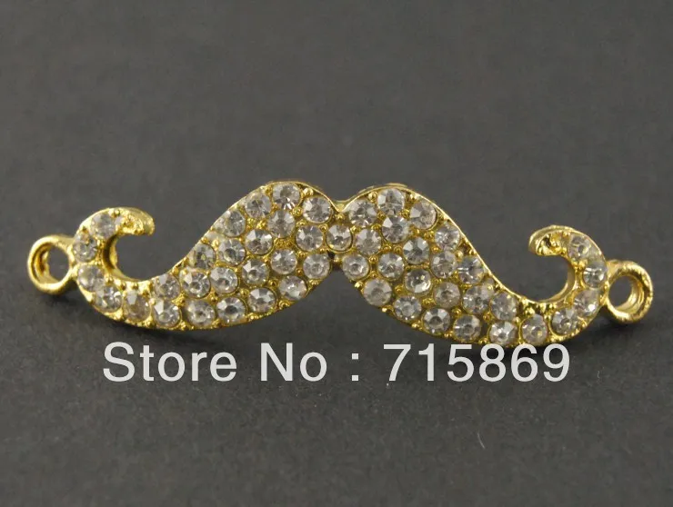 Free Shipping 52x15mm 10pcs Gold Tone Crystal Rhinestone Mustache Charm Bracelet nnectors
Free Shipping 52x15mm 10pcs Gold Tone Crystal Rhinestone Mustache Charm Bracelet nnectors