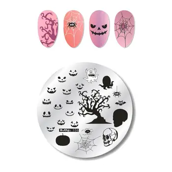 Round Halloween Nail Art Stamp Stamping Plates Template Flowers Animal Image Polish Transfer DIY Tools For Nail Art
Round Halloween Nail Art Stamp Stamping Plates Template Flowers Animal Image Polish Transfer DIY Tools For Nail Art