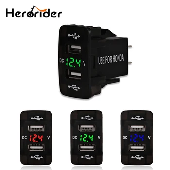 DC 12-24V Dual USB Port Car Charger Socket Power Adapter with LED Digital Voltmeter Meter Monitor For Honda
DC 12-24V Dual USB Port Car Charger Socket Power Adapter with LED Digital Voltmeter Meter Monitor For Honda