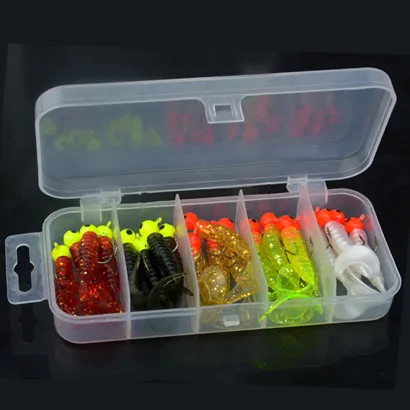 21Pcs/Lot Fishing Jigs Lures Sea Bass Soft Bait Jig Head Twirl Tails Worm Baits Fishing Tackles
21Pcs/Lot Fishing Jigs Lures Sea Bass Soft Bait Jig Head Twirl Tails Worm Baits Fishing Tackles