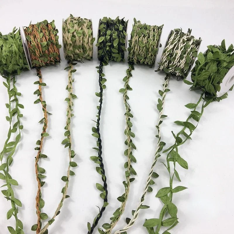 10 Meters Forest Style Green Leaves Weave Hemp Rattan Rope For DIY Scrapbooking Album Card Home Decoration
10 Meters Forest Style Green Leaves Weave Hemp Rattan Rope For DIY Scrapbooking Album Card Home Decoration
