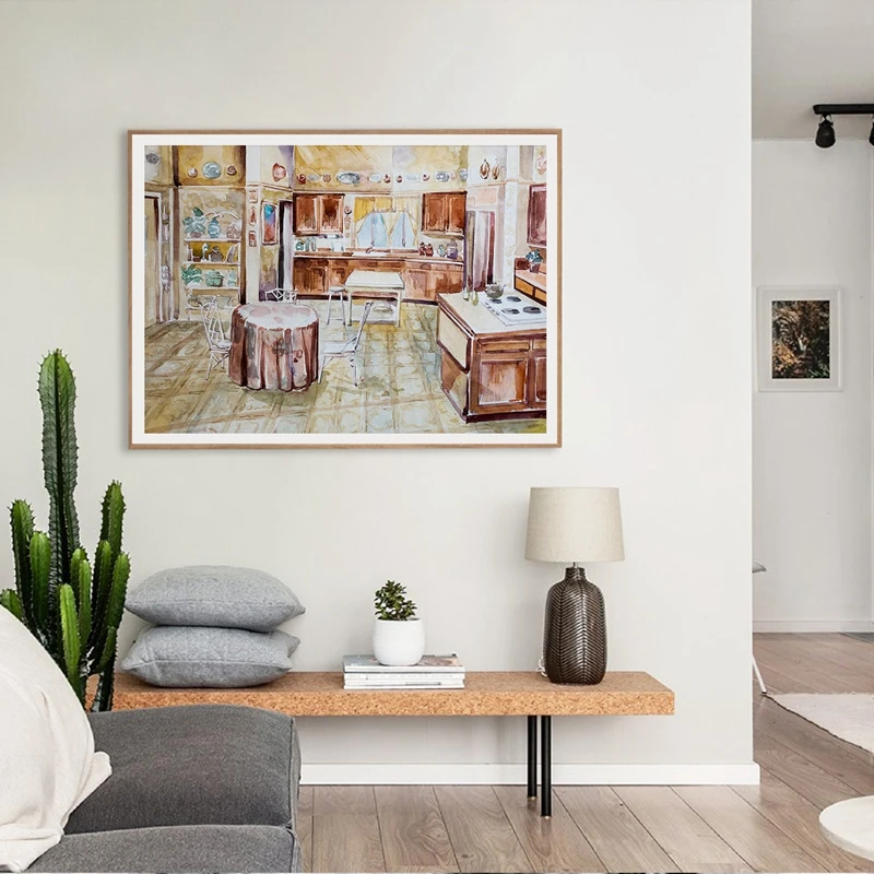 Watercolor Golden Girls Kichen Canvas Prints