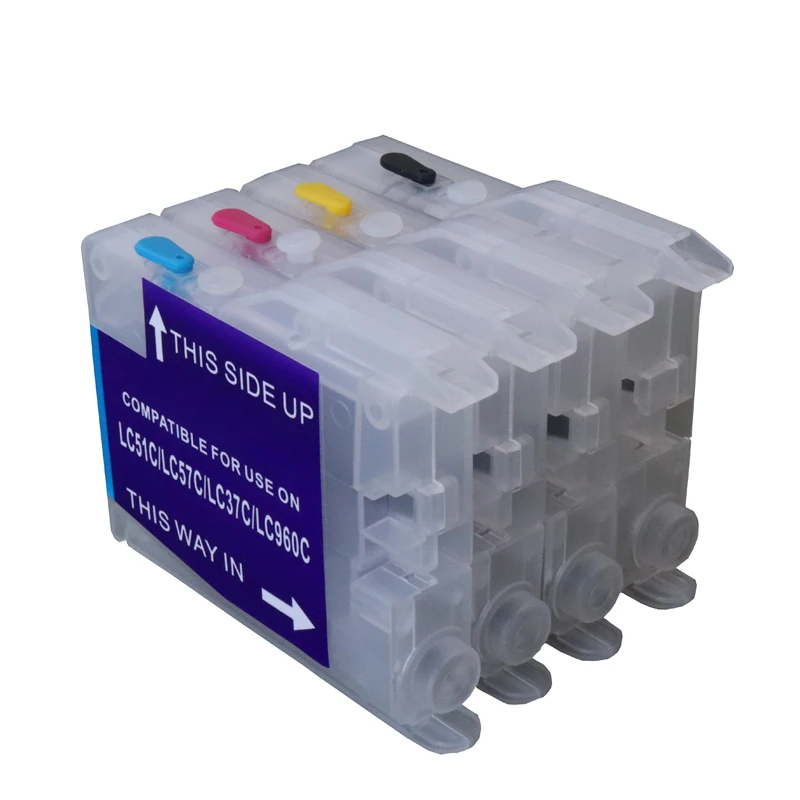 LC37 LC960 LC1000 refillable Ink cartridge for MFC240CN/440CN/660CN/665CW/1360/3360C/5460C/mfc-260c/135c/150c
LC37 LC960 LC1000 refillable Ink cartridge for MFC240CN/440CN/660CN/665CW/1360/3360C/5460C/mfc-260c/135c/150c