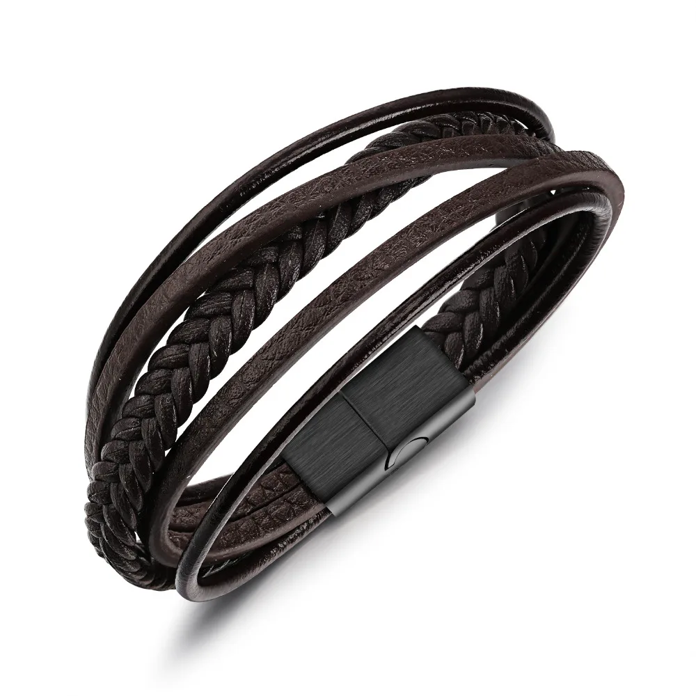 Brown Braided Rope Leather Bracelets for Men Stainless Steel Magnet Clasp Rock Punk Style Men Jewelry Accessories (BA102403)
Brown Braided Rope Leather Bracelets for Men Stainless Steel Magnet Clasp Rock Punk Style Men Jewelry Accessories (BA102403)