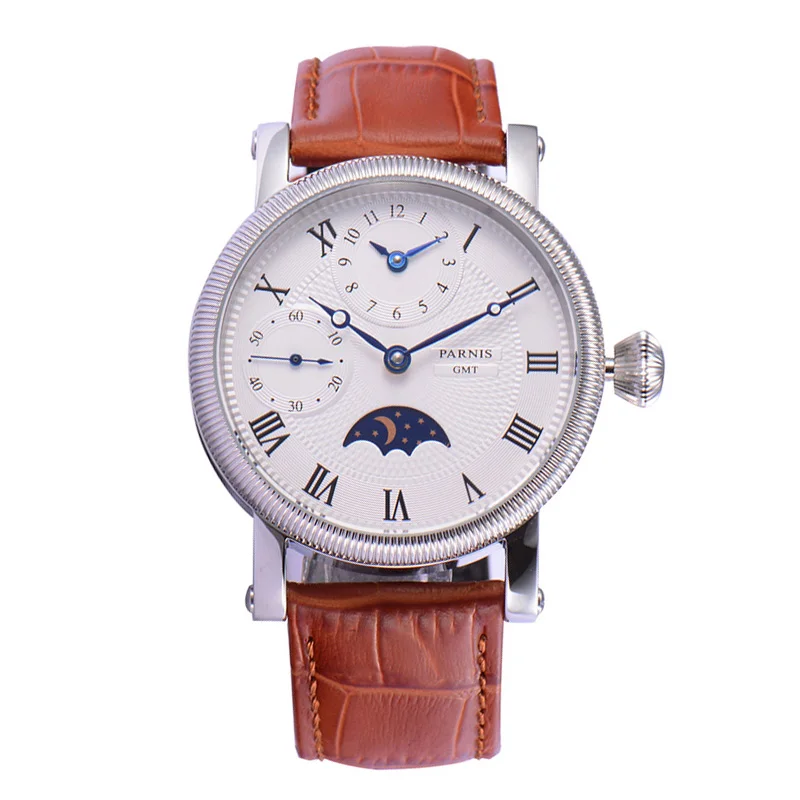 43mm Parnis Handwind Watches PVD Case Bule Hands White Dial Small Second Mechanical Watches
43mm Parnis Handwind Watches PVD Case Bule Hands White Dial Small Second Mechanical Watches