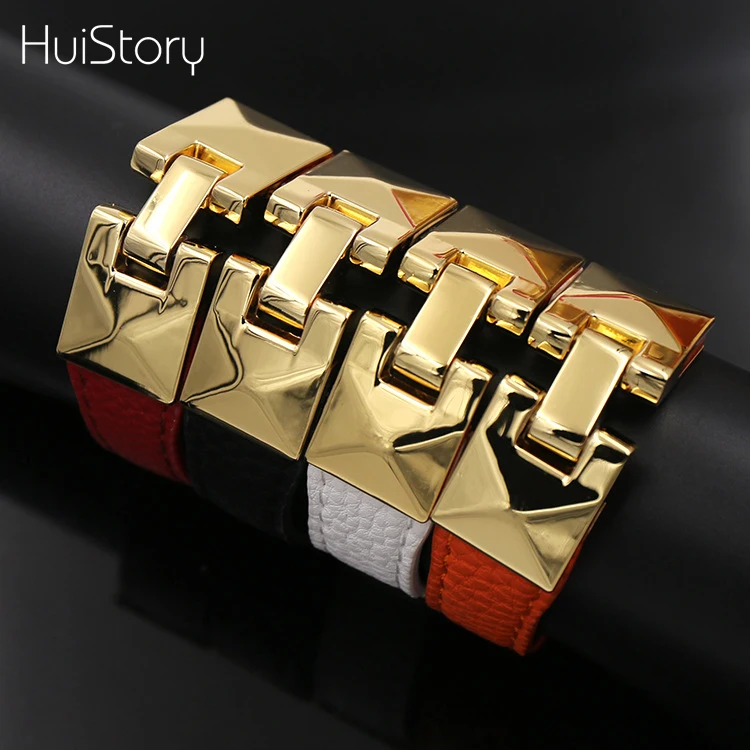 HUISTORY Fashion Narrow Version Flat Willow Activity Metal Pu Leather Bracelets For Women Charm Bracelet Couple Jewelry Gift
HUISTORY Fashion Narrow Version Flat Willow Activity Metal Pu Leather Bracelets For Women Charm Bracelet Couple Jewelry Gift