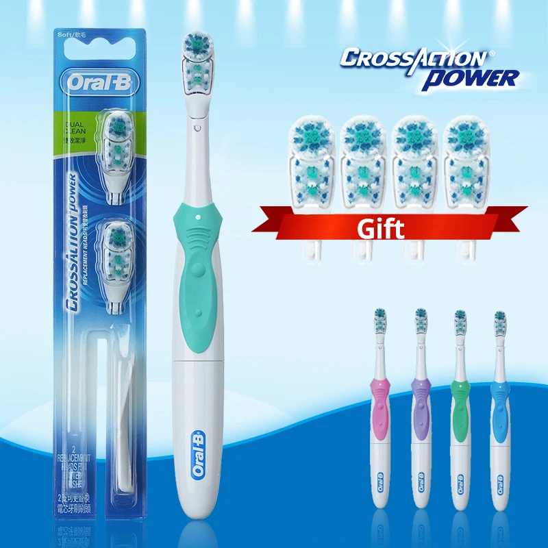 Oral B Cross Action Power Toothbrush Dual Clean Oral Hygiene AA Battery Electric Toothbrush 4 Pcs Replacement Brush Heads Free
Oral B Cross Action Power Toothbrush Dual Clean Oral Hygiene AA Battery Electric Toothbrush 4 Pcs Replacement Brush Heads Free