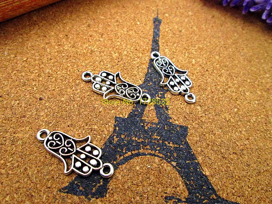 30pcs Hamsa Hand charms silver tone Hamsa Hand connectors charms pendants 25X13mm
30pcs Hamsa Hand charms silver tone Hamsa Hand connectors charms pendants 25X13mm