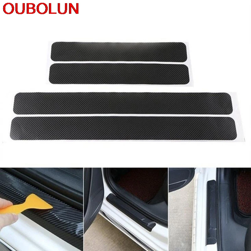 HOT SALE OUBOLUN 4x 3D Carbon Fiber Look Car Door Plate Sills Thresholds Protector Scuff Plate Cover Sticker Panel Accessories
HOT SALE OUBOLUN 4x 3D Carbon Fiber Look Car Door Plate Sills Thresholds Protector Scuff Plate Cover Sticker Panel Accessories