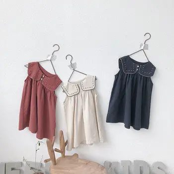 2020 Summer Baby Girls Dresses Korean Style Pure color Cotton Princess dress Toddlers Kids Sleeveless Dress Children Clothing
2020 Summer Baby Girls Dresses Korean Style Pure color Cotton Princess dress Toddlers Kids Sleeveless Dress Children Clothing