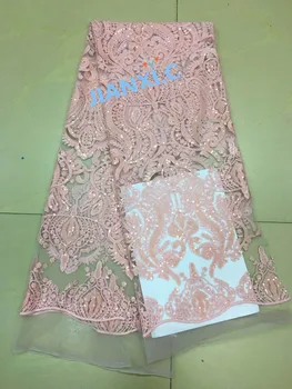 Nigerian wedding lace fabric JIANXI.C-72210 top quality French embroidered net lace fabric with sequins
Nigerian wedding lace fabric JIANXI.C-72210 top quality French embroidered net lace fabric with sequins