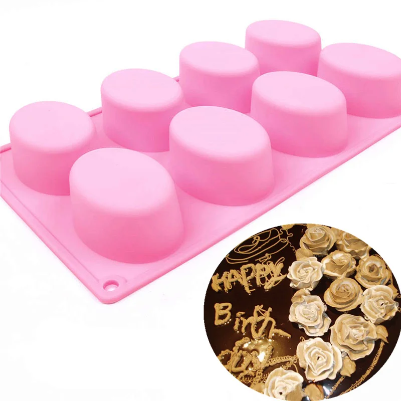 8-Cavity Oval Shape Soap Cake Molds Silicone Chocolate Cake Cookie DIY Fondant Mould Baking Pastry Tools
8-Cavity Oval Shape Soap Cake Molds Silicone Chocolate Cake Cookie DIY Fondant Mould Baking Pastry Tools