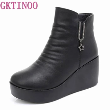 GKTINOO 2020 Genuine Leather Autumn Winter Boots Shoes Women Ankle Boots Female Wedges Boots Women Boot Platform Shoes
GKTINOO 2020 Genuine Leather Autumn Winter Boots Shoes Women Ankle Boots Female Wedges Boots Women Boot Platform Shoes