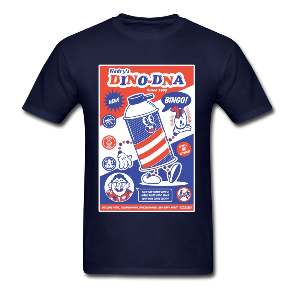 bingo dino dna 10929 T-shirts for Men Birthday Summer Fall Tops Shirts Short Sleeve Slim Fit Sweatshirts Round Neck 100% Cotton bingo dino dna 10929 navy