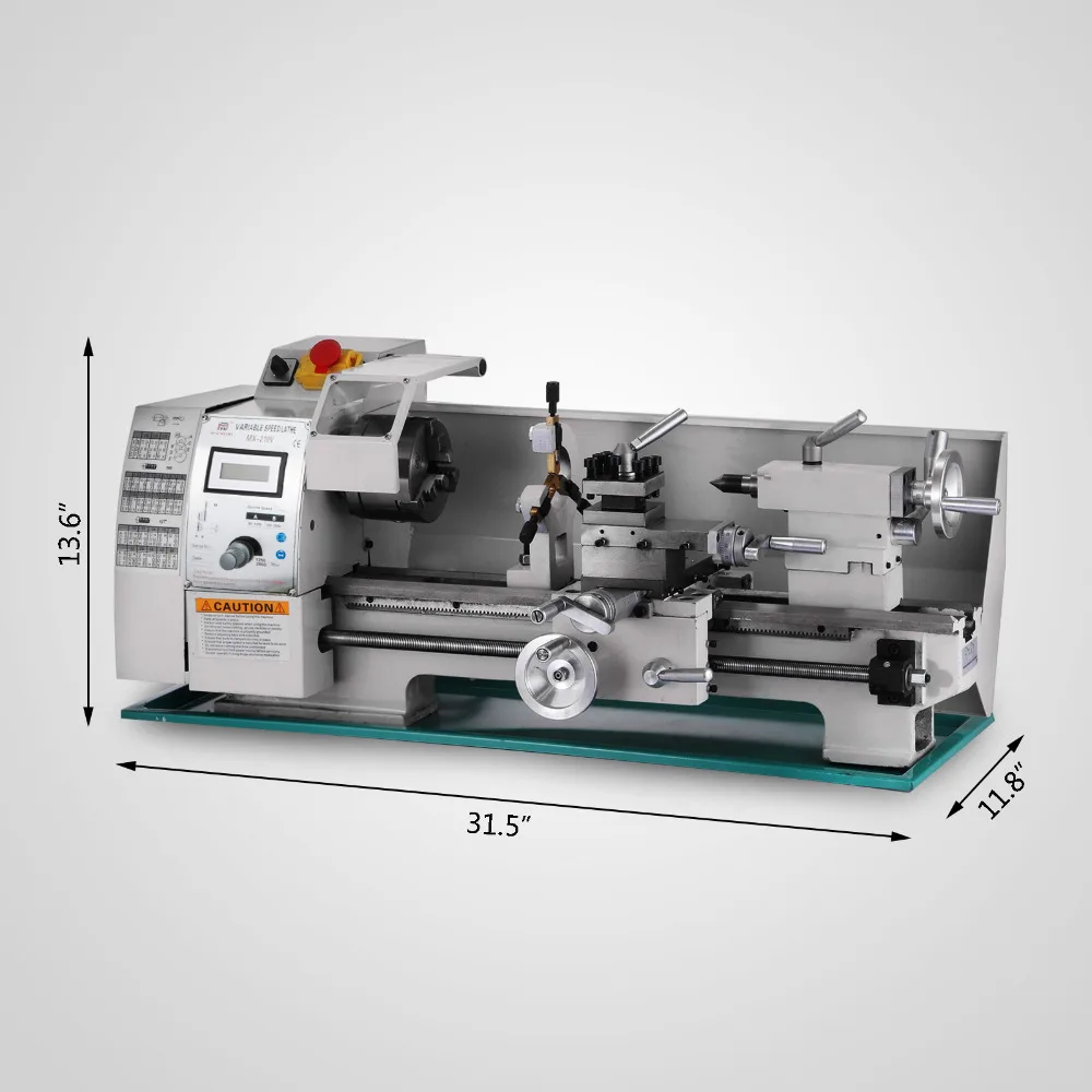 New 8x16 Inch 750W Metal Processing Variable Speed Lathe Metal Lathe with Tool Storage Box
New 8x16 Inch 750W Metal Processing Variable Speed Lathe Metal Lathe with Tool Storage Box