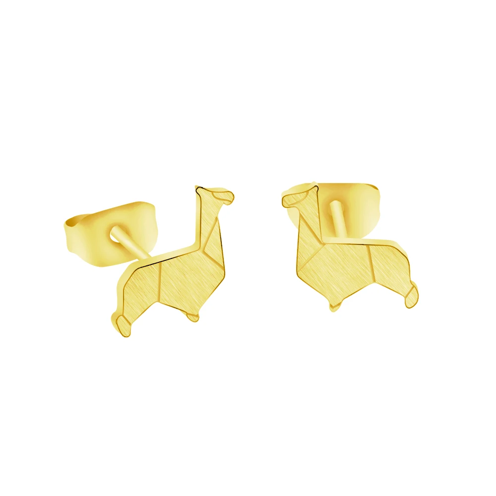 Cute Gold Silver Origami Camel Small Stud Earrings For Women Kids Jewelry Stainless Steel Simple Animal Alpaca Earrings Brincos
Cute Gold Silver Origami Camel Small Stud Earrings For Women Kids Jewelry Stainless Steel Simple Animal Alpaca Earrings Brincos