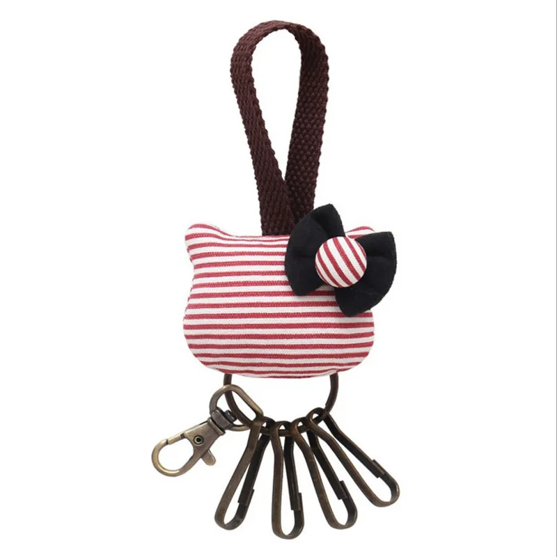 Cartoon Lovely Pink Hello Kitty Keychain Automobile Car Cat Cotton Stripe Key Rings Buckle Handbag Pendant Gift Key Chain Girls
Cartoon Lovely Pink Hello Kitty Keychain Automobile Car Cat Cotton Stripe Key Rings Buckle Handbag Pendant Gift Key Chain Girls