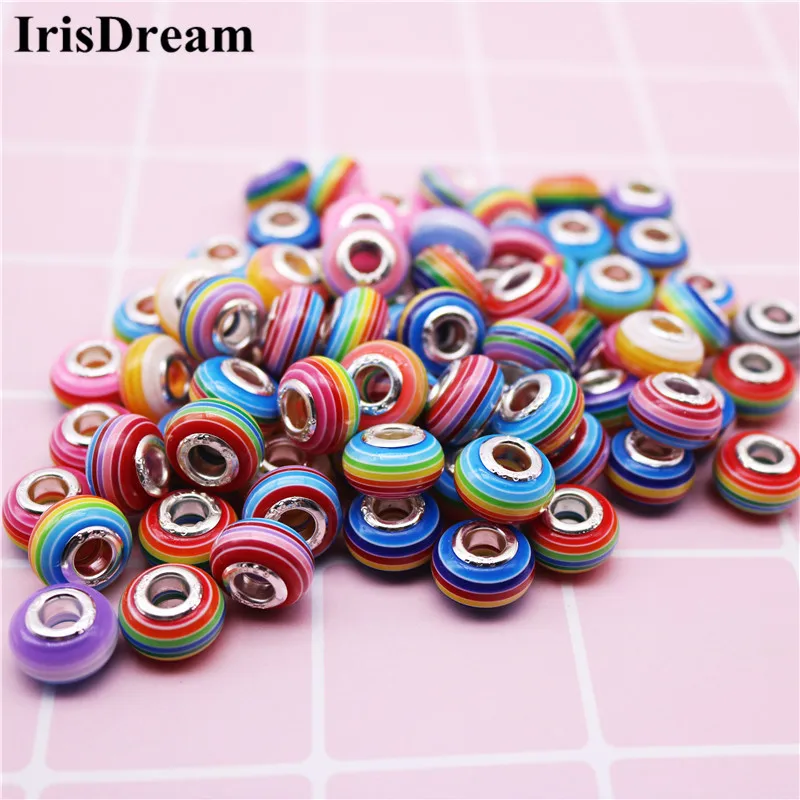 10Pcs Big Hole Rainbow Stripe Mixed Candy Color Murano Shape Resin Glass Beads Charms Fit DIY Pandora Bracelet For DIY Jewelry
10Pcs Big Hole Rainbow Stripe Mixed Candy Color Murano Shape Resin Glass Beads Charms Fit DIY Pandora Bracelet For DIY Jewelry