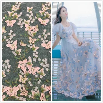 1yard 3D embroidery butterfly mesh fabric Women's dress clothing accessories Mesh embroidered lace fabric
1yard 3D embroidery butterfly mesh fabric Women's dress clothing accessories Mesh embroidered lace fabric