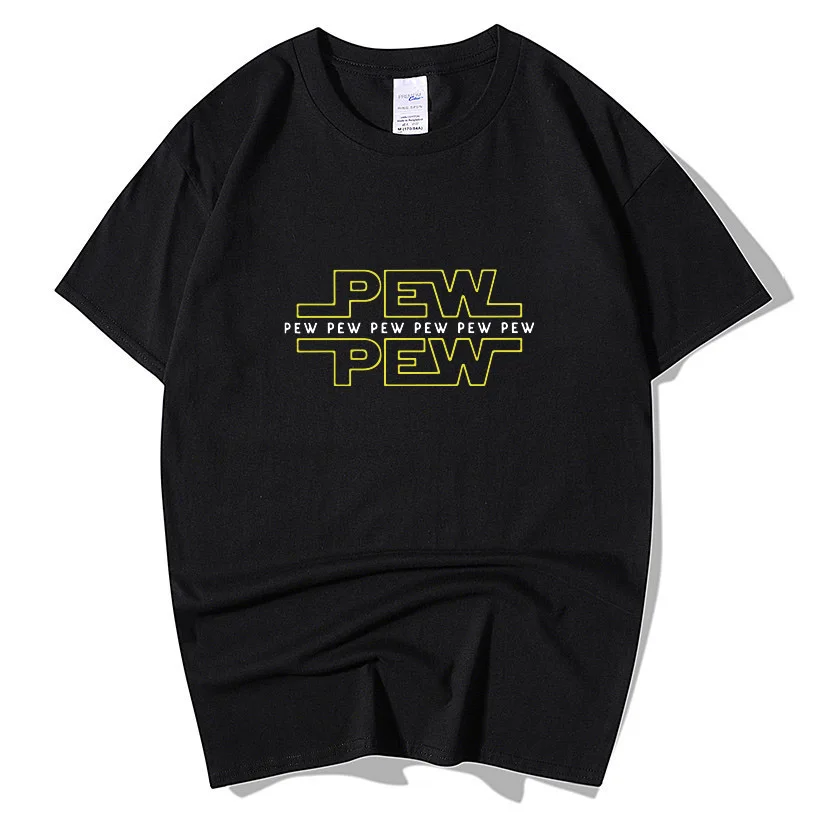 Star Wars "PEW PEW PEW" Printed T Shirt Men Streetwear Casual Short Sleeve Plus Size Cotton Funny T-Shirt Summer Tops Tee Tshirt
Star Wars "PEW PEW PEW" Printed T Shirt Men Streetwear Casual Short Sleeve Plus Size Cotton Funny T-Shirt Summer Tops Tee Tshirt