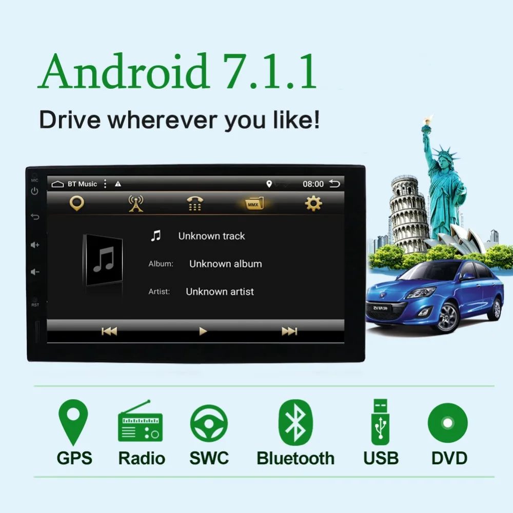 Android 8.1 Car Radio 7 inch 2din DVD 1024x600 GPS Navigation Bluetooth USB 2 din Universal Player steering wheel free camera BT
Android 8.1 Car Radio 7 inch 2din DVD 1024x600 GPS Navigation Bluetooth USB 2 din Universal Player steering wheel free camera BT