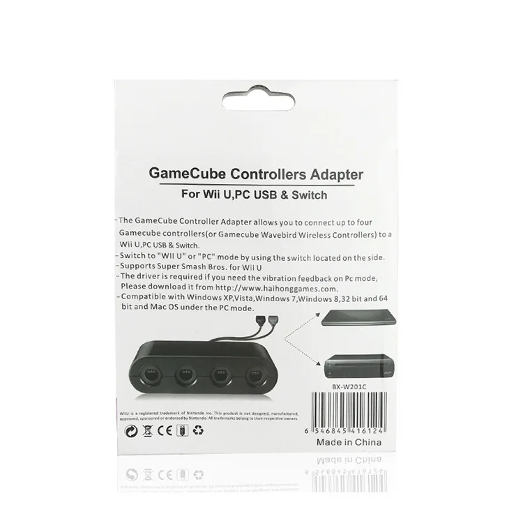 4 порта для контроллера GameCube адаптер Nintendo Switch/U Wii & PC USB SH C3S0 U6O2 C8Q1 порты Sup эмулятора