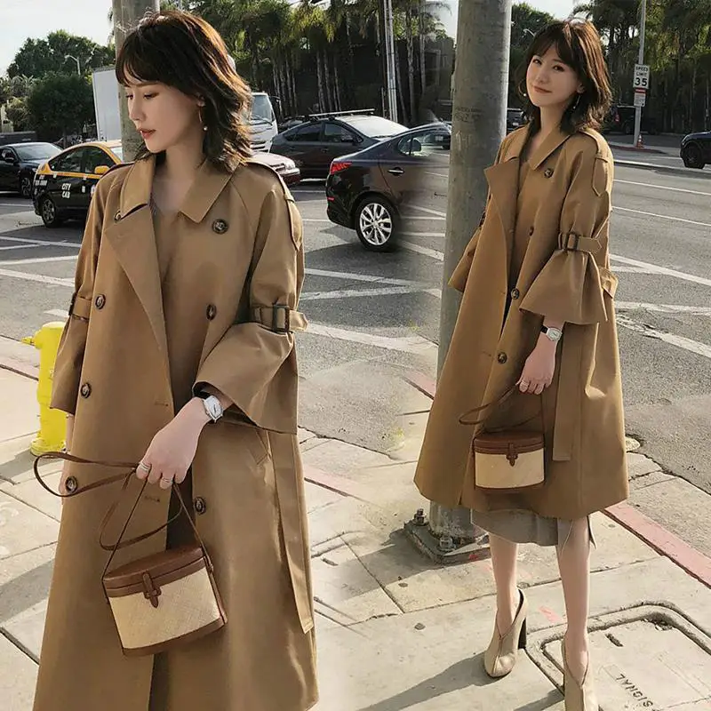 2019 Spring New Fashion Casuanl Three Quarter Horn Sleeve Double Breasted Ladies Long Windbreaker Autumn Trench Coats for Women
2019 Spring New Fashion Casuanl Three Quarter Horn Sleeve Double Breasted Ladies Long Windbreaker Autumn Trench Coats for Women