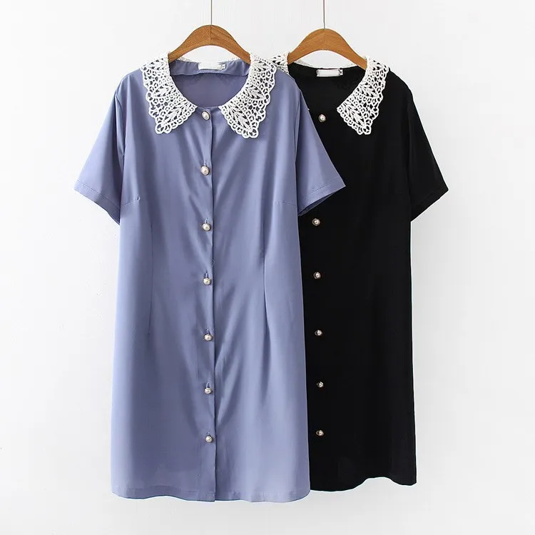 Summer Women Mori Girl Chiffon Dress Short Oversize Cute Lace Dresses Solid Plus Size Dress
Summer Women Mori Girl Chiffon Dress Short Oversize Cute Lace Dresses Solid Plus Size Dress
