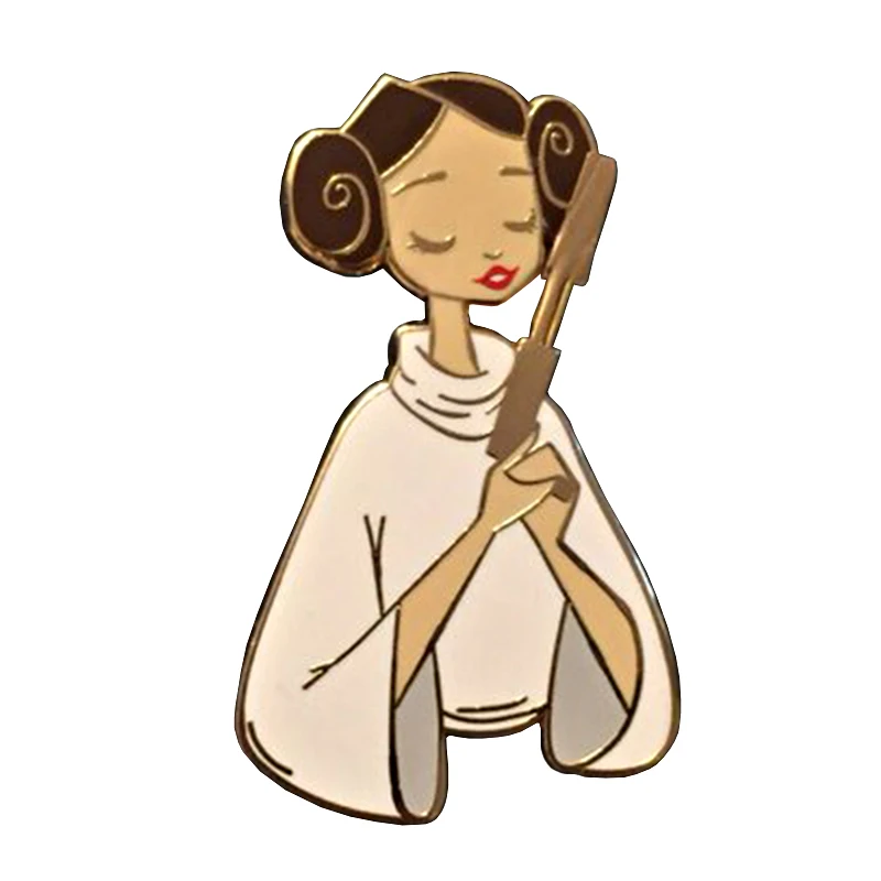 Star wars princess Leia brooch woman elegance lapel pin marvel comic charactor movie fans badge
Star wars princess Leia brooch woman elegance lapel pin marvel comic charactor movie fans badge
