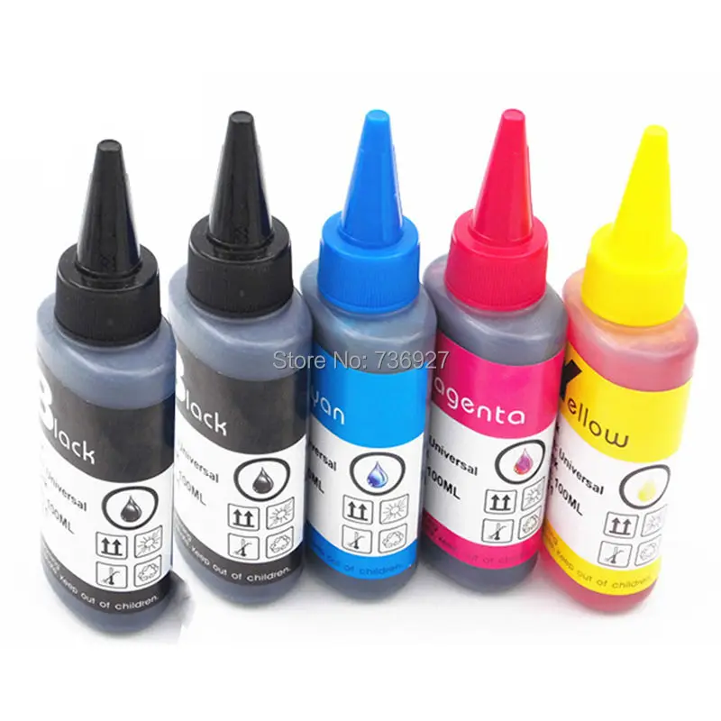 5X 100ml T2521 T2522 T2523 T2524 252XL Refill Dye ink for Epson WorkForce WF-3620 WF-3640 WF-7110 WF-7610 WF-7620 printer
5X 100ml T2521 T2522 T2523 T2524 252XL Refill Dye ink for Epson WorkForce WF-3620 WF-3640 WF-7110 WF-7610 WF-7620 printer