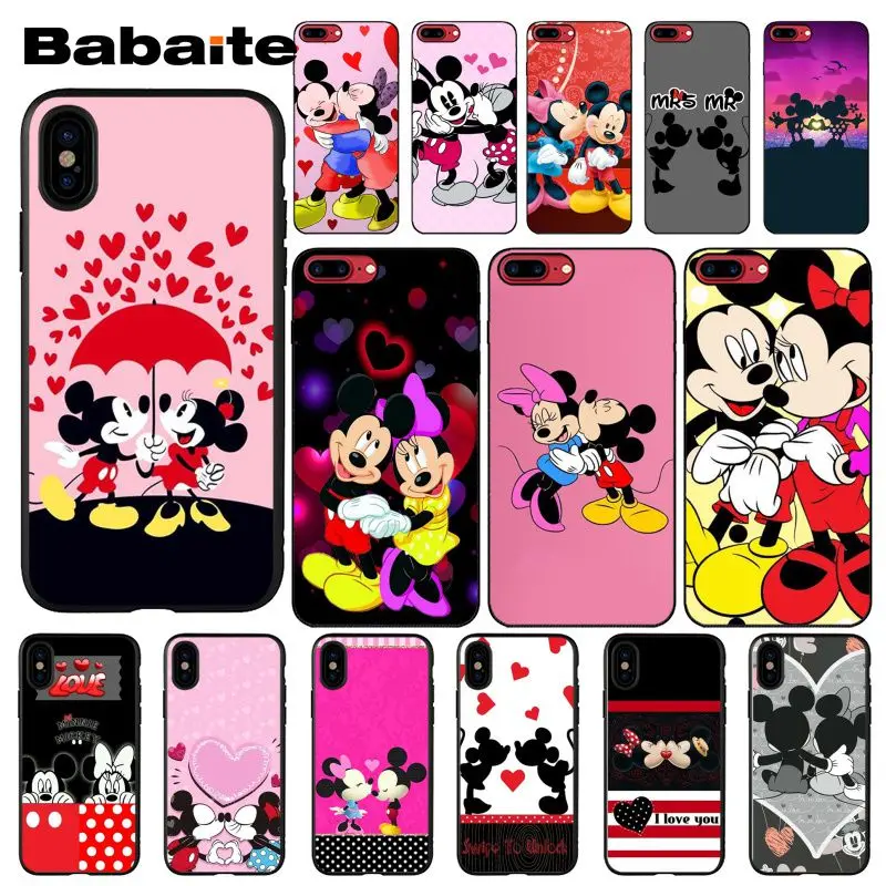Babaite Lovely Cartoon Mickey ang Minnie Kiss Newly Arrived Black Cell Phone Case for iPhone 5 5Sx 6 7 7plus 8 8Plus X XS MAX XR
Babaite Lovely Cartoon Mickey ang Minnie Kiss Newly Arrived Black Cell Phone Case for iPhone 5 5Sx 6 7 7plus 8 8Plus X XS MAX XR