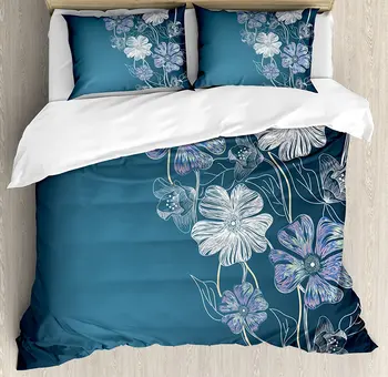 Art Duvet Cover Set , Hand Drawn Cherry Blossoms Fantasy Bridal Garden Anniversary Theme, 4 Piece Bedding Set
Art Duvet Cover Set , Hand Drawn Cherry Blossoms Fantasy Bridal Garden Anniversary Theme, 4 Piece Bedding Set