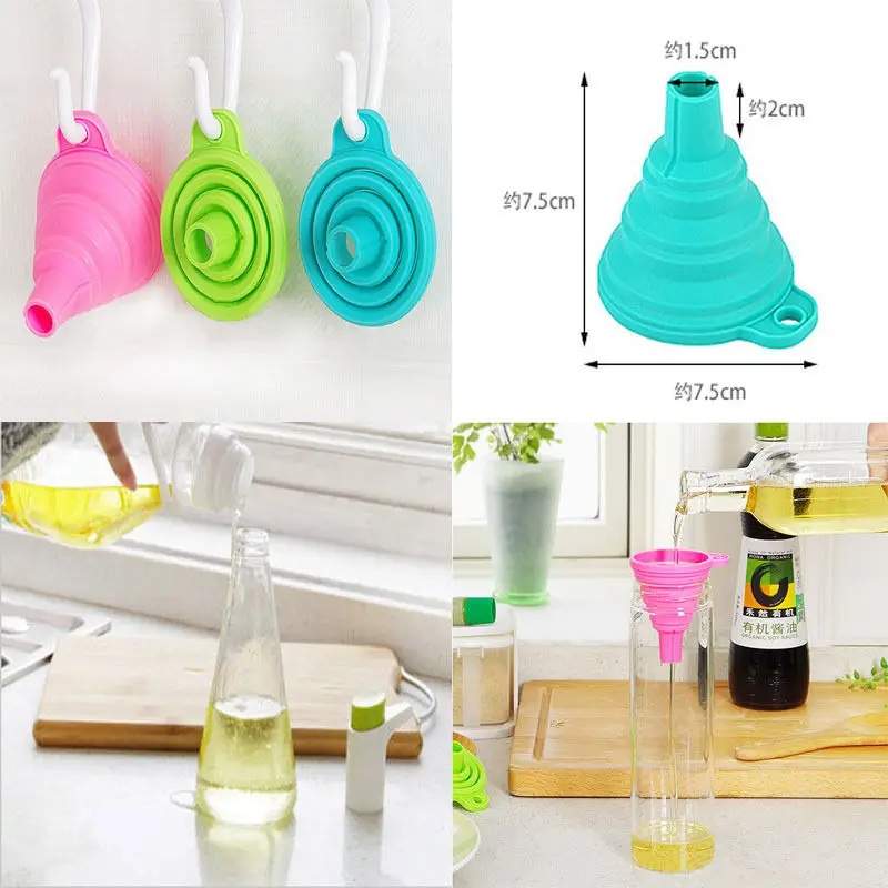 1PC Silicone Foldable Funnels Gel Practical Collapsible Style Hopper Kitchen Cooking Tool Home Garden Household Random Colors
1PC Silicone Foldable Funnels Gel Practical Collapsible Style Hopper Kitchen Cooking Tool Home Garden Household Random Colors