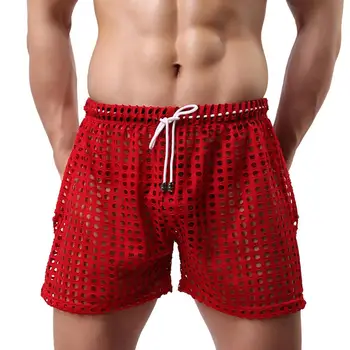 New Men Sexy Solid Color Hollow Mesh Drawstring Trunks Summer Beach Boxers Shorts
New Men Sexy Solid Color Hollow Mesh Drawstring Trunks Summer Beach Boxers Shorts