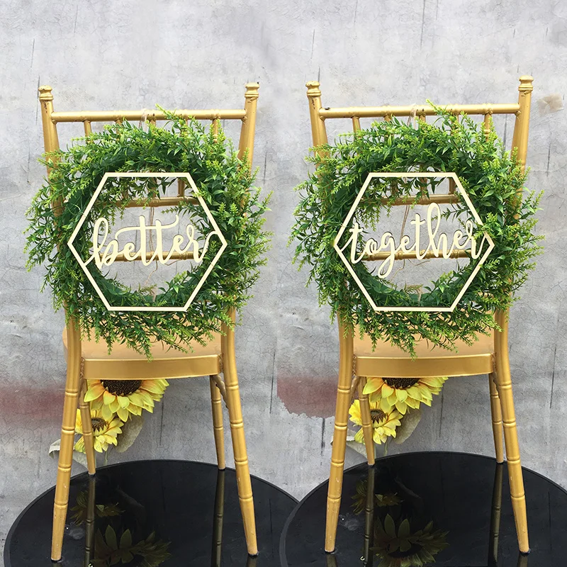27*23cm Hexagon Wooden Wedding Chair Sign Better Together Bride Groom Wedding Signs Photo Props Rustic Wedding Decor
27*23cm Hexagon Wooden Wedding Chair Sign Better Together Bride Groom Wedding Signs Photo Props Rustic Wedding Decor