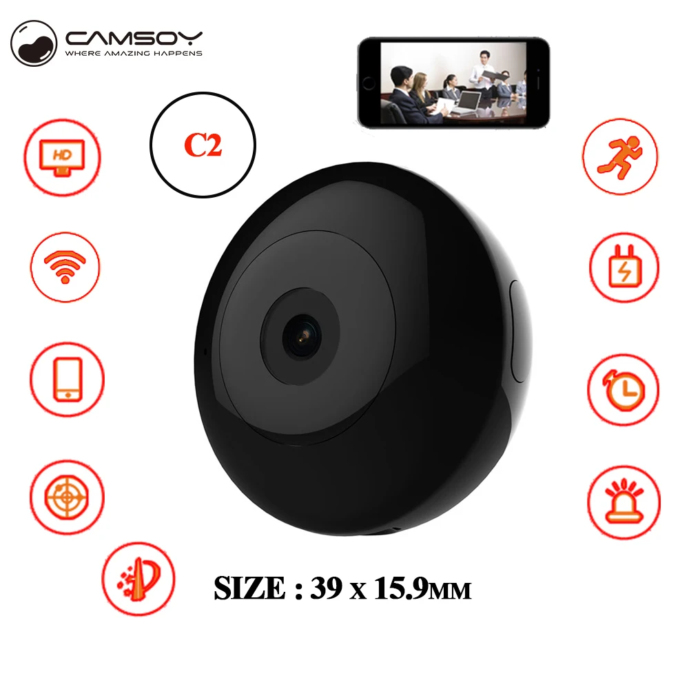 Camsoy C2 Mini Camera 720P Night Vision HD Camcorder IP P2P WiFi Video Camera Recorder For Outdoor C1 Action Camera
Camsoy C2 Mini Camera 720P Night Vision HD Camcorder IP P2P WiFi Video Camera Recorder For Outdoor C1 Action Camera