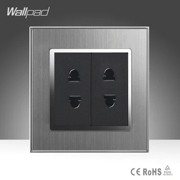 CE Wallpad AC 110-250V 10A 2 Pin Socket Silver Satin Metal UK US EU French 10A 2 Pin Universal Electric Wall Socket Power Supply
CE Wallpad AC 110-250V 10A 2 Pin Socket Silver Satin Metal UK US EU French 10A 2 Pin Universal Electric Wall Socket Power Supply