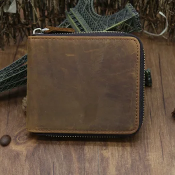 2018 Luxury Real Genuine Leather Men's Retro Fashion Zipper Wallet Cowhide High Capacity Vintage Business Pocket Purse Handmade
2018 Luxury Real Genuine Leather Men's Retro Fashion Zipper Wallet Cowhide High Capacity Vintage Business Pocket Purse Handmade
