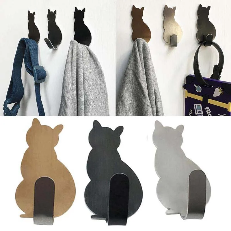 2pcs/set Kitchen Wall Door Metal Hook Key Hanger Cat Tail Shaped Decorative Holder Clothes Storage Rack Tool
2pcs/set Kitchen Wall Door Metal Hook Key Hanger Cat Tail Shaped Decorative Holder Clothes Storage Rack Tool