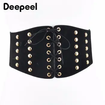 Deepeel 1pc Fashion Solid Color Rivets Cummerbunds Imitation Leather Wide Belt Clothing Decoration Elastic Belt Bandage CB015
Deepeel 1pc Fashion Solid Color Rivets Cummerbunds Imitation Leather Wide Belt Clothing Decoration Elastic Belt Bandage CB015