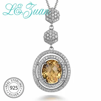 L&zuan 4.75ct Natural Citrine Pendant for Women 925 Sterling Silver Necklace Zircons Paved Wedding Oval Gemstone Fine Jewelry
L&zuan 4.75ct Natural Citrine Pendant for Women 925 Sterling Silver Necklace Zircons Paved Wedding Oval Gemstone Fine Jewelry