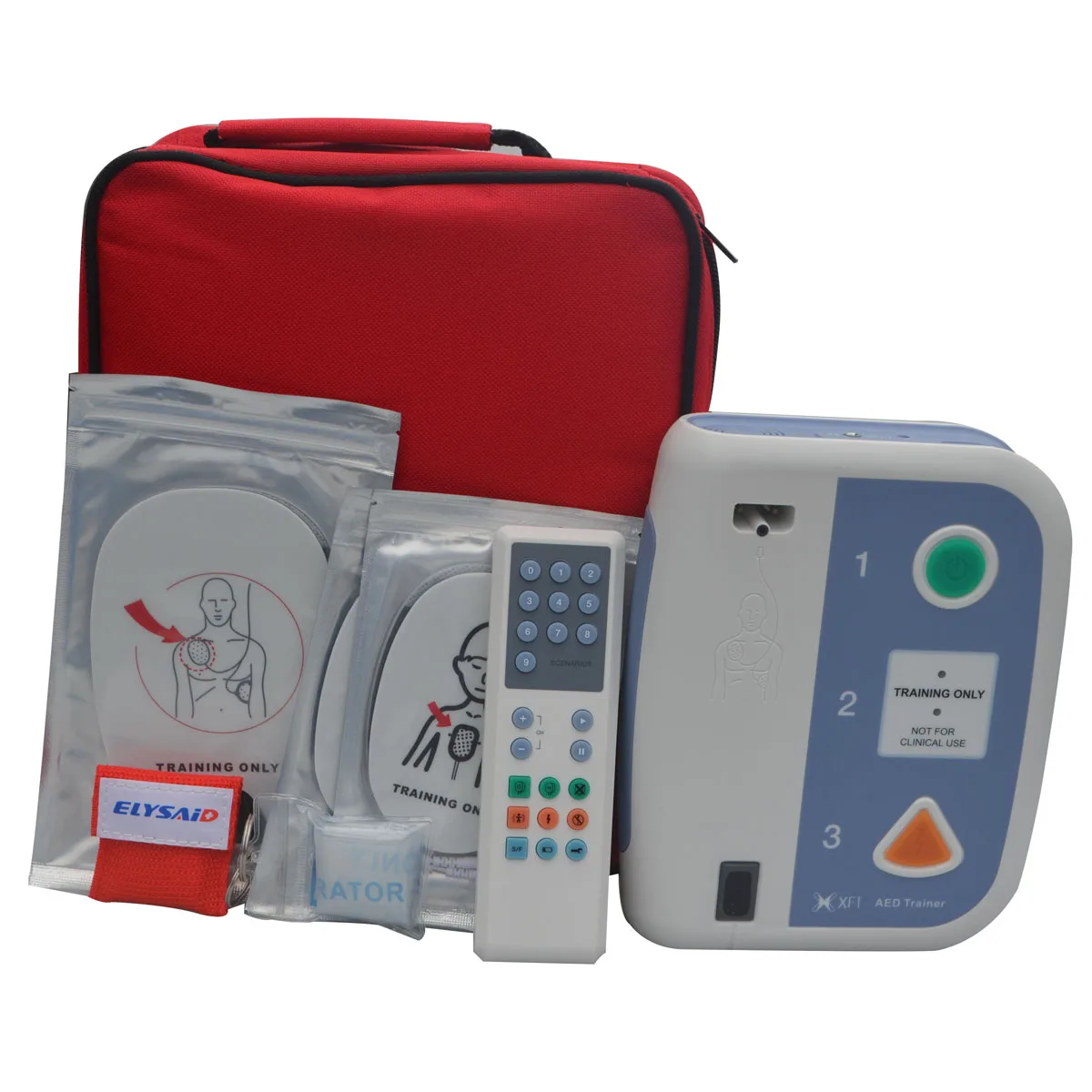 AED Simulated Defibrillator Universal Trainer First Aid Training Machine + 2pcs CPR Face Shield Mask In Spanish & Portuguese
AED Simulated Defibrillator Universal Trainer First Aid Training Machine + 2pcs CPR Face Shield Mask In Spanish & Portuguese