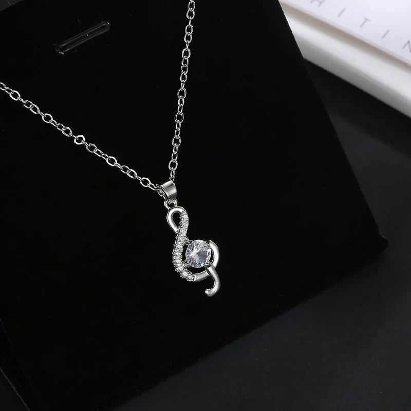 Classic Music Note Necklace Crystal Music Note Pendant Necklace for Women Treble Clef Choker Necklace Fashion Jewelry
Classic Music Note Necklace Crystal Music Note Pendant Necklace for Women Treble Clef Choker Necklace Fashion Jewelry