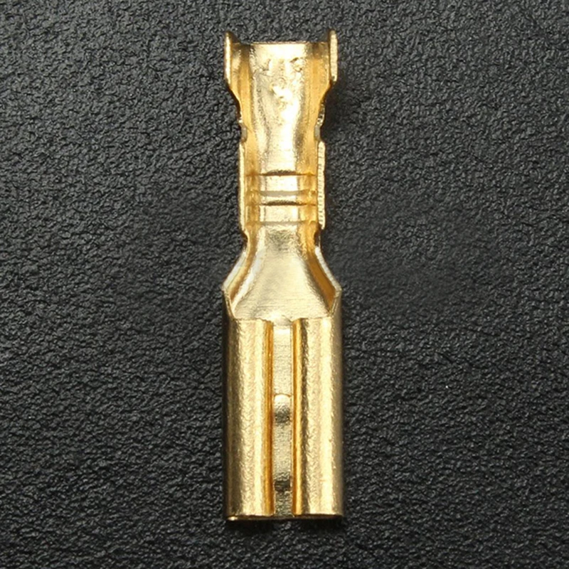 100pcs Mayitr Female Spade Connectors 2.8mm Brass Crimp Terminal with Transparent Insulating Sleeve
