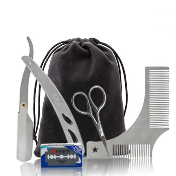 5pcs Beard Grooming Kit Trimming Shaving brush Comb Beard Set Mustache Scissors Straight Razor Shaping Shave Brush Tools For Men
5pcs Beard Grooming Kit Trimming Shaving brush Comb Beard Set Mustache Scissors Straight Razor Shaping Shave Brush Tools For Men