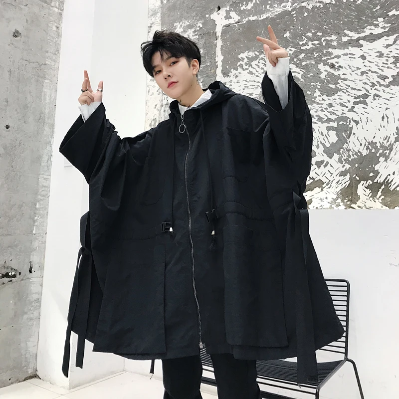 Oversize Men Black Hooded Trench Coat Male Women Streetwear Hip Hop Punk Gothic Style Cloak Windbreaker Jacket Couple Clothing
Oversize Men Black Hooded Trench Coat Male Women Streetwear Hip Hop Punk Gothic Style Cloak Windbreaker Jacket Couple Clothing
