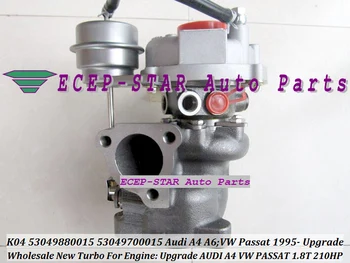 Free Ship Turbo K04 53049700015 53049880015 Turbocharger For AUDI A4 A6 1.8L P VW PASSAT AEB ANB APU AWT AVJ 1.8T Upgrade 210HP
Free Ship Turbo K04 53049700015 53049880015 Turbocharger For AUDI A4 A6 1.8L P VW PASSAT AEB ANB APU AWT AVJ 1.8T Upgrade 210HP