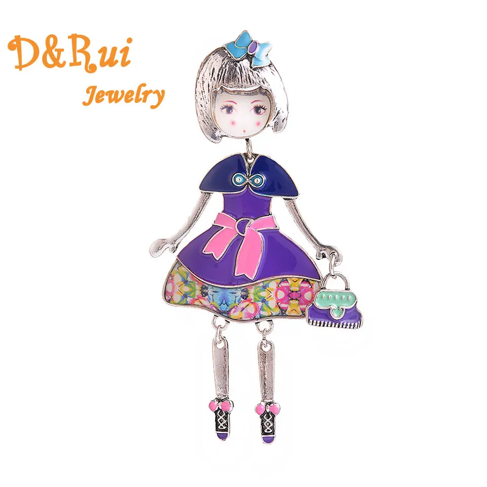 Fashion Doll with a Bag Brooch Alloy Broches Women Cartoon Enamel Pin up Girls Clothes Dress Brooches Pins Woman's Accesories
Fashion Doll with a Bag Brooch Alloy Broches Women Cartoon Enamel Pin up Girls Clothes Dress Brooches Pins Woman's Accesories