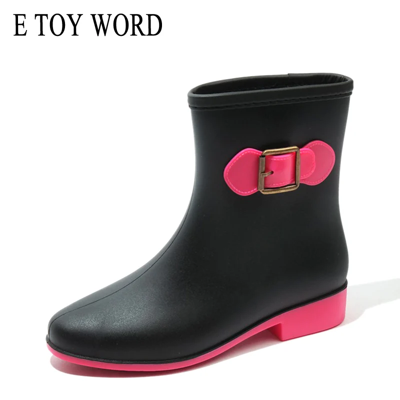 E TOY WORD Ankle Rain Boots Rubber Boots for Women PVC Platform Slip-On Waterproof Fashion Ankle Mature Boots Women shoes
E TOY WORD Ankle Rain Boots Rubber Boots for Women PVC Platform Slip-On Waterproof Fashion Ankle Mature Boots Women shoes