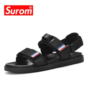 SUROM 2019 Summer New Sandals Men Outside Non-slip Rubber Beach Shoes Stylish Casual Male Flats Classic Black
SUROM 2019 Summer New Sandals Men Outside Non-slip Rubber Beach Shoes Stylish Casual Male Flats Classic Black